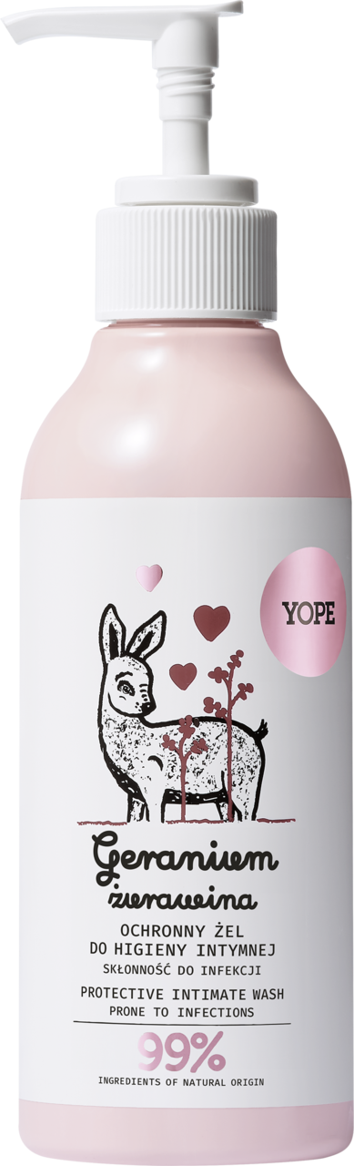 YOPE, żel do higieny intymnej, Geranium i Żurawina, 300 ml