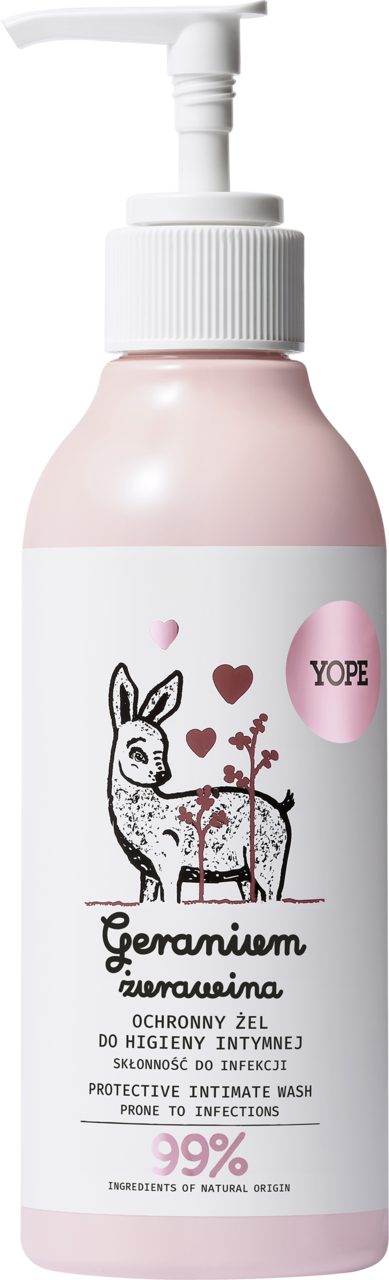 YOPE, żel do higieny intymnej, Geranium i Żurawina, 300 ml