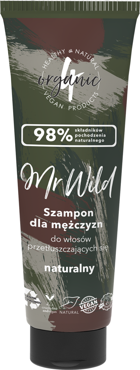 4ORGANIC, Mr Wild, szampon do włosów dla mężczyzn, naturalny, do włosów