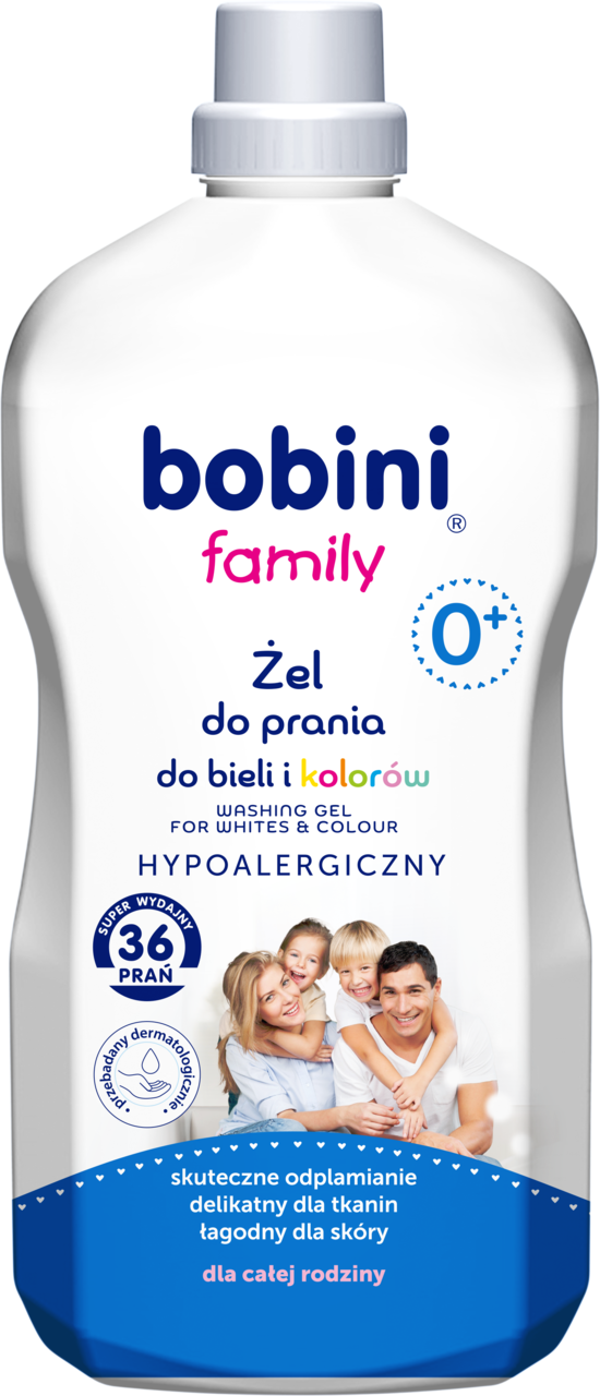 BOBINI, Family, żel do prania, hipoalergiczny, 1,8 l