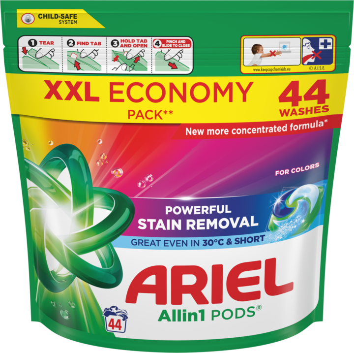 ARIEL, All in 1 Pods, kapsułki do prania tkanin kolorowych, 44 szt.
