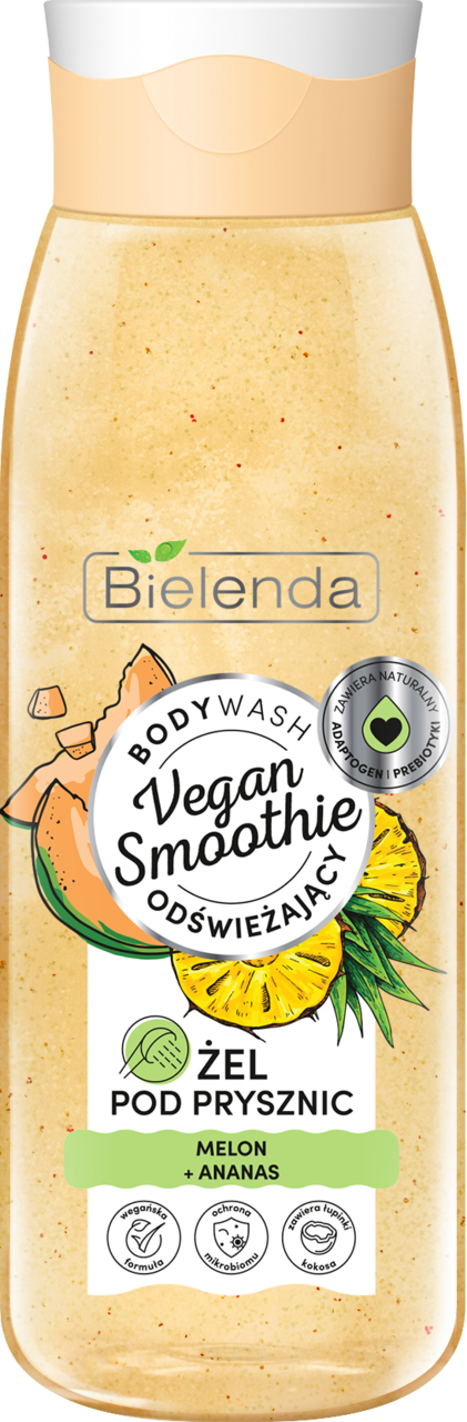 BIELENDA, Vegan Smoothie, żel pod prysznic, odświeżający, Melon i Ananas, 400 g