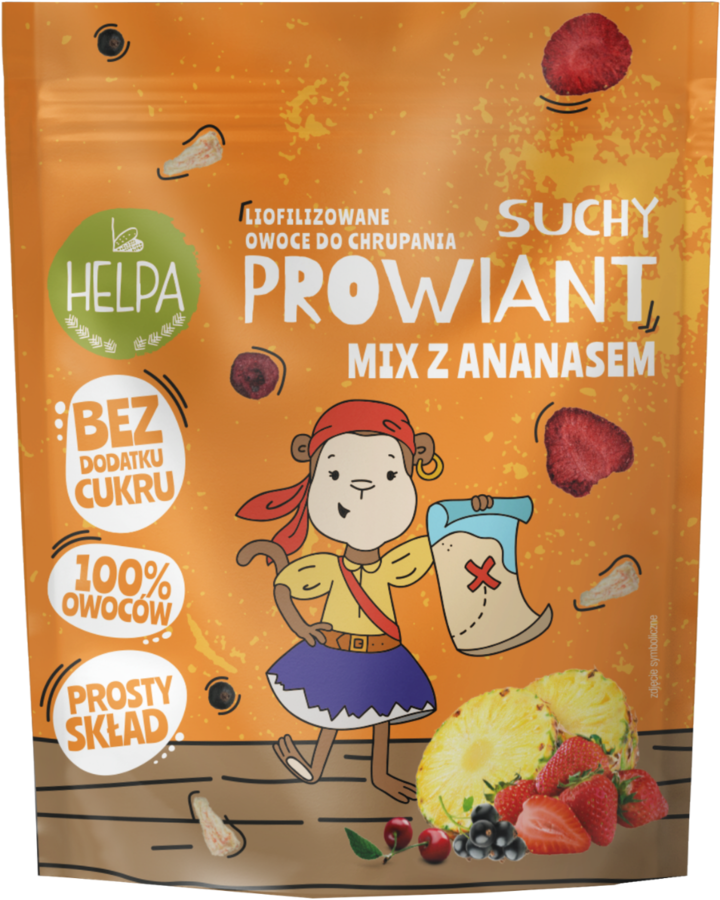 HELPA, Suchy Prowiant, owoce liofilizowane, mix z Ananasem, 20 g