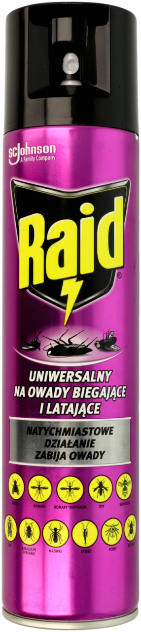 Raid, aerozol przeciw owadom biegającym i latającym, uniwersalny, 400 ml