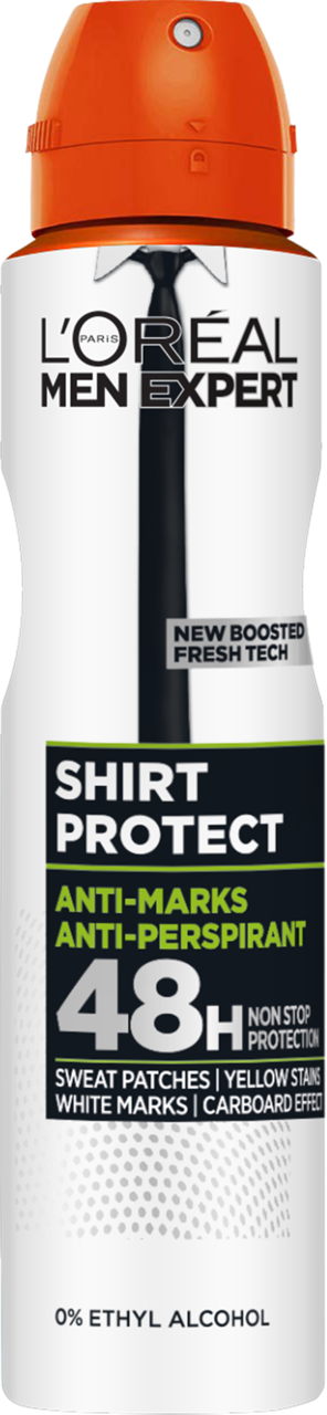 L'ORÉAL PARIS MEN EXPERT, Shirt Protect, antyperspirant w sprayu, 48h, 250 ml