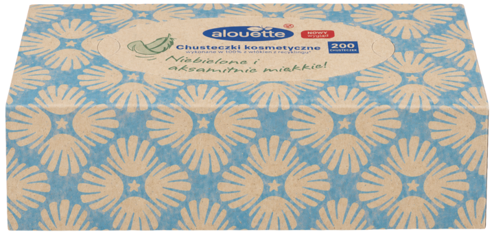ALOUETTE, Recycling, chusteczki kosmetyczne, 2-warstwowe, różne rodzaje, 200 szt.