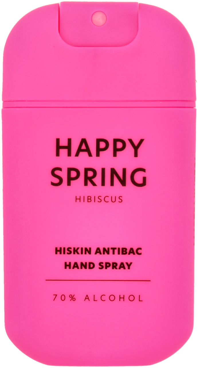 HISKIN, Happy Spring, spray do dezynfekcji rąk, o działaniu bakterio-, grzybo- i wirusobójczym, 30 ml