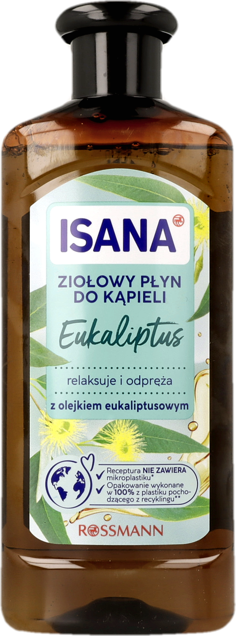 ISANA, płyn do kąpieli, ziołowy, Eukaliptus, 500 ml