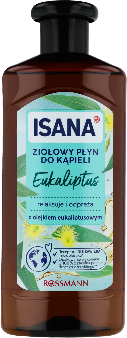 ISANA, płyn do kąpieli, ziołowy, Eukaliptus, 500 ml