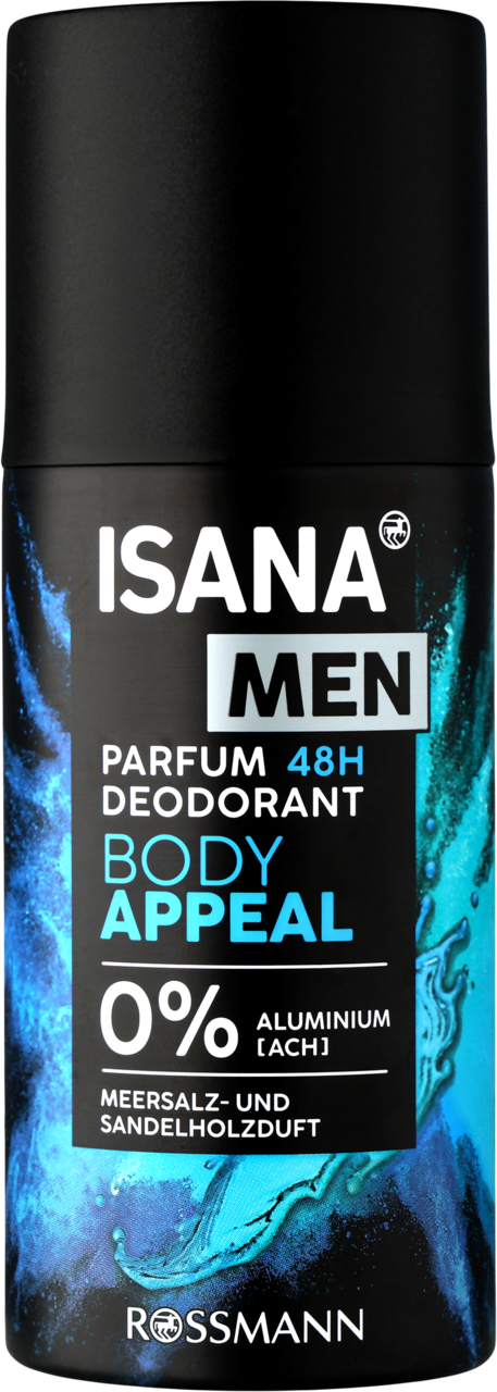 ISANA MEN, dezodorant w sprayu, perfumowany, dla mężczyzn, 48h, Body Appeal, 150 ml