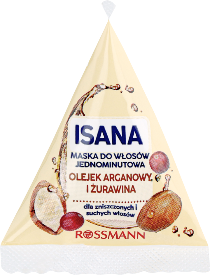 ISANA, maska do włosów jednominutowa, Olejek Arganowy i Żurawina, 25 ml