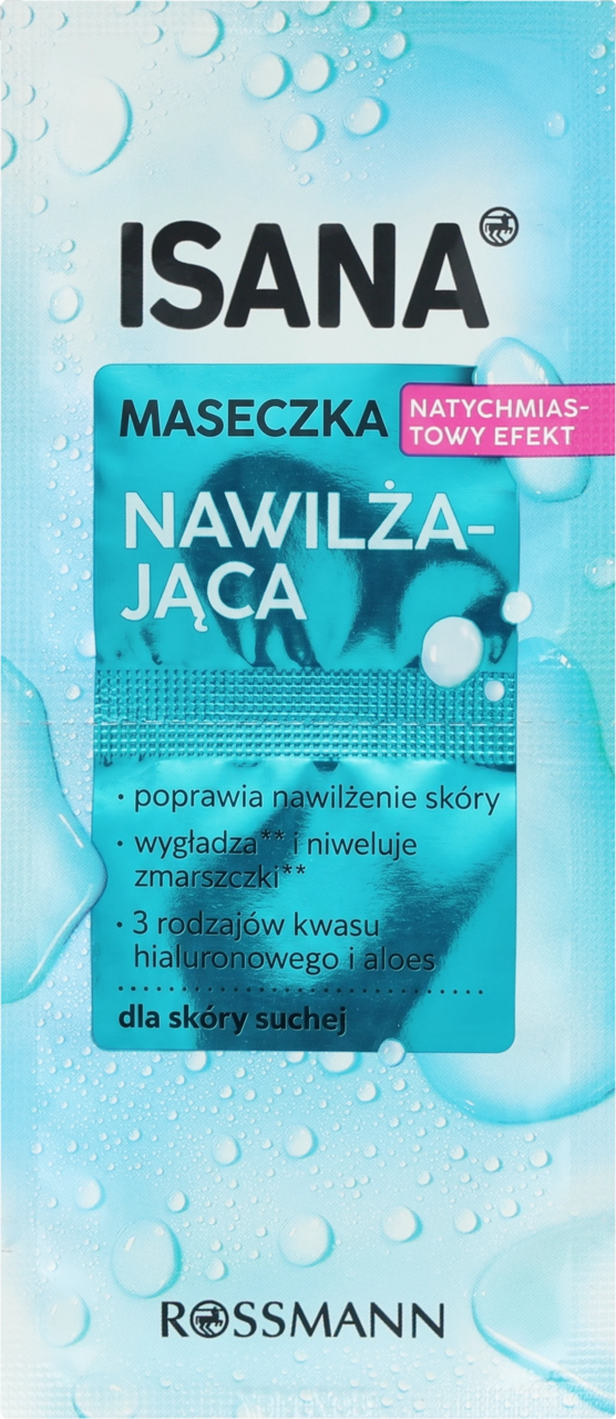 ISANA, maseczka do twarzy, nawilżająca, 2 x 8 ml