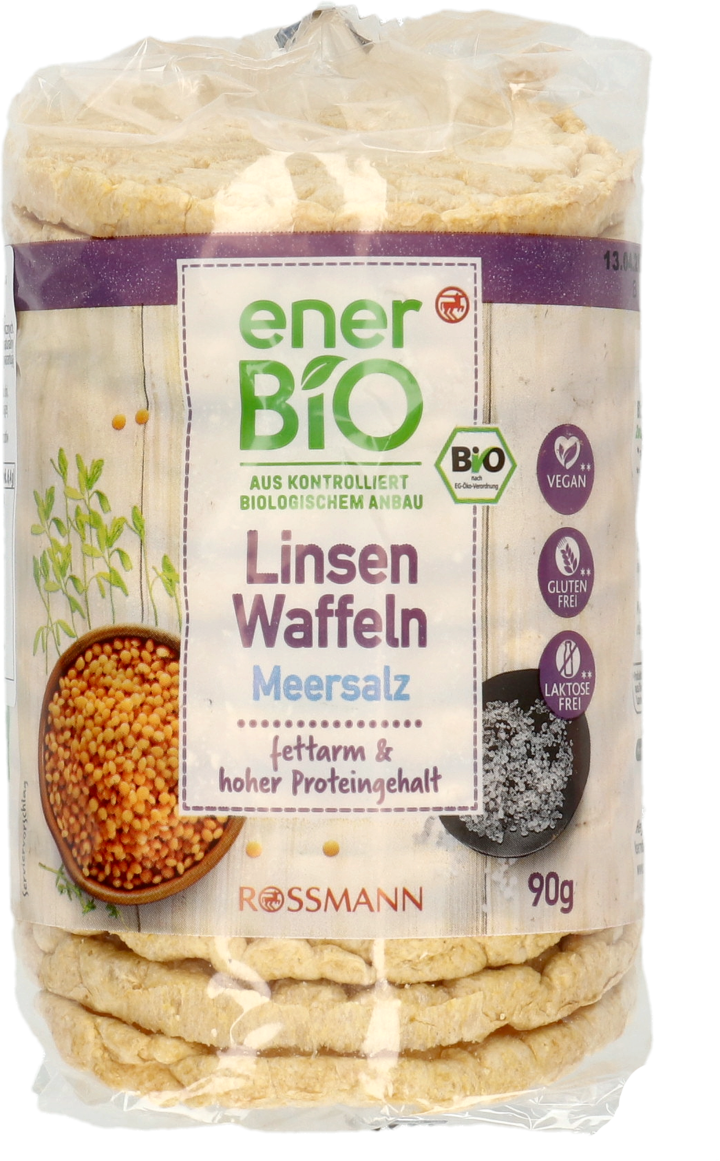 ENERBIO, wafle soczewicowe, 90 g