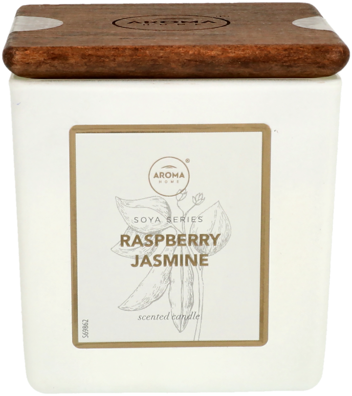 AROMA HOME, Soya Series, świeca sojowa, zapachowa, Raspberry&Jasmine, 155 g