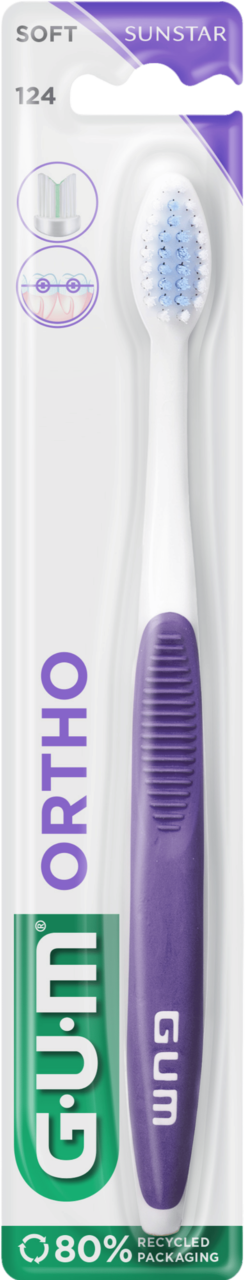 GUM, Ortho, szczoteczka do zębów, ortodontyczna, Soft, 1 szt.
