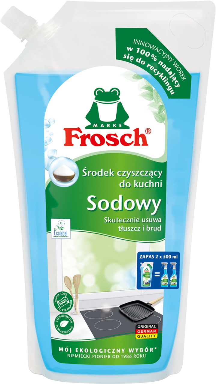 FROSCH, środek czyszczący do kuchni, zapas, Sodowy, 1 000 ml