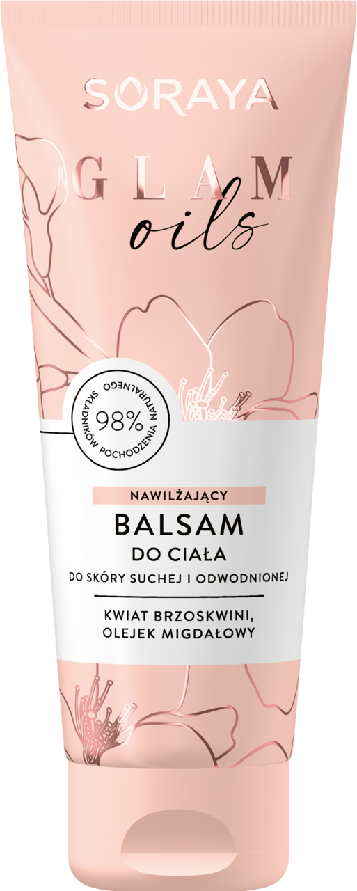 SORAYA, Glam Oils, balsam do ciała, nawilżający, Kwiat Brzoskwini, Olejek Migdałowy, 200 ml