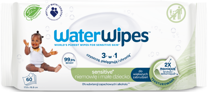 WATERWIPES, Kids, chusteczki nawilżane dla dzieci, biodegradowalne, 60 szt.