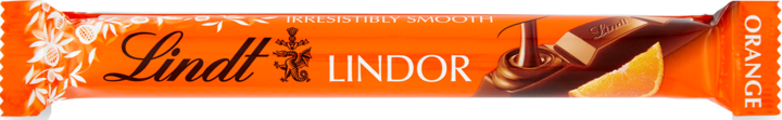 LINDT, Lindor, czekolada mleczna z nadzieniem Pomarańczowym, 38 g