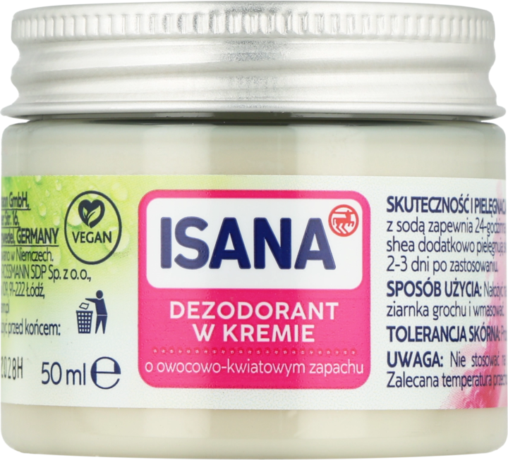 ISANA, dezodorant w kremie, dla kobiet, 50 ml