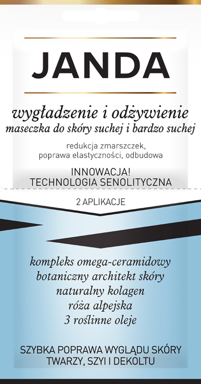 JANDA, Technologia Senolityczna, maseczka do twarzy, wygładzenie i odżywienie, 10 ml