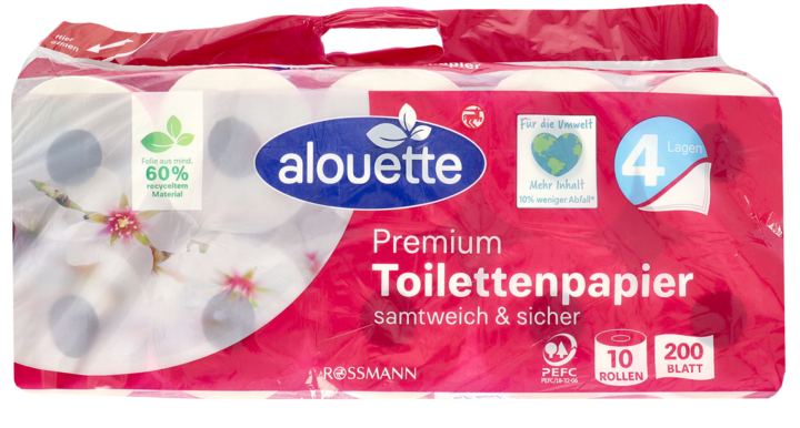ALOUETTE, Premium, papier toaletowy, 4-warstwowy, 10 szt.
