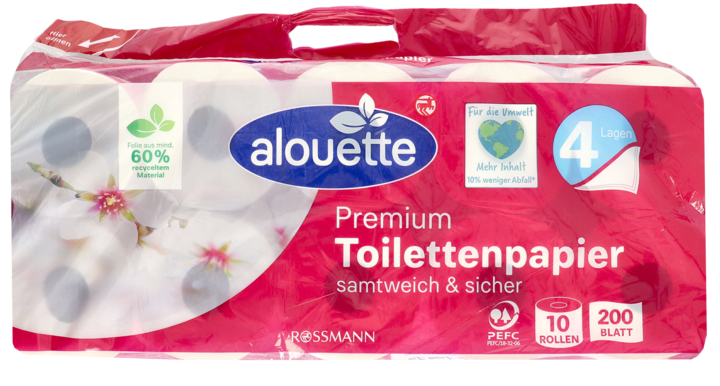 ALOUETTE, Premium, papier toaletowy, 4-warstwowy, 10 szt.