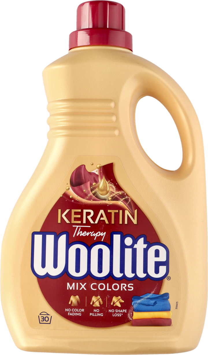 WOOLITE, Keratin Therapy, płyn do prania tkanin kolorowych, 1,8 l