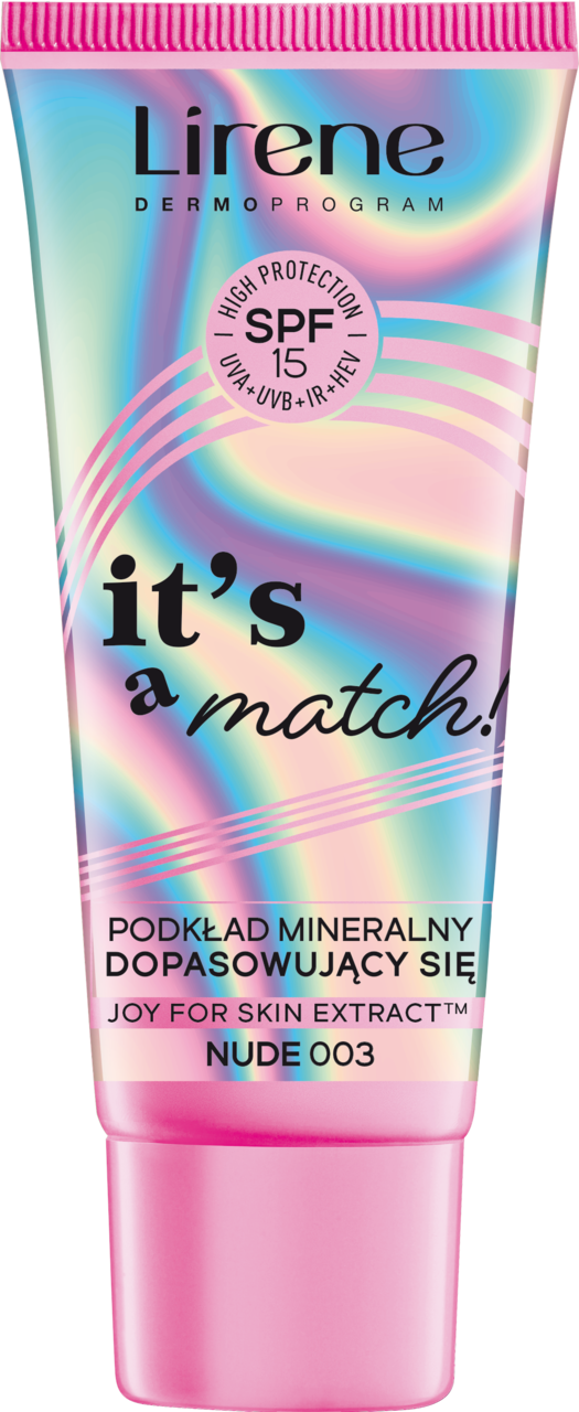 LIRENE, It's a match!, podkład do twarzy, mineralny, SPF 15, nr 003 Nude, 30 ml