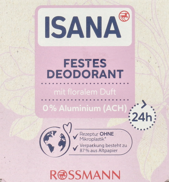 ISANA, dezodorant w kostce, dla kobiet, 24h, 45 g