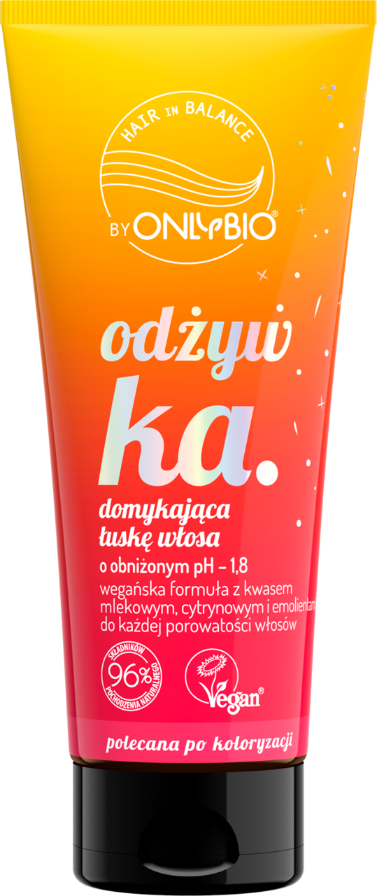 ONLYBIO HAIR IN BALANCE, odżywka do włosów domykająca łuskę włosa, o obniżonym pH - 1,8, 200 ml