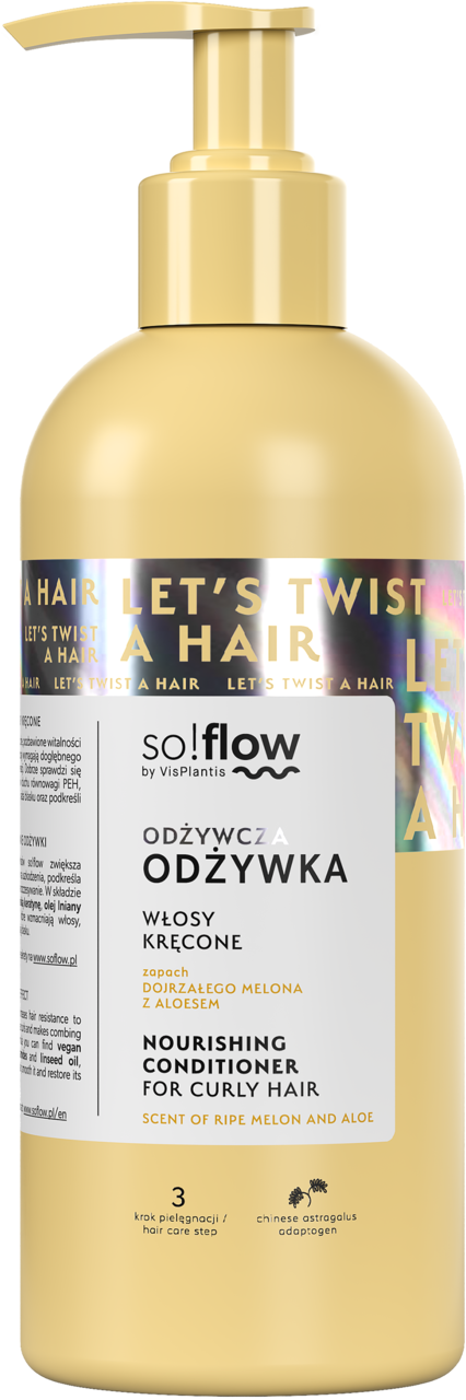 SO!FLOW BY VIS PLANTIS, odżywka do włosów, włosy kręcone, zapach dojrzałego melona z aloesem, 400 ml