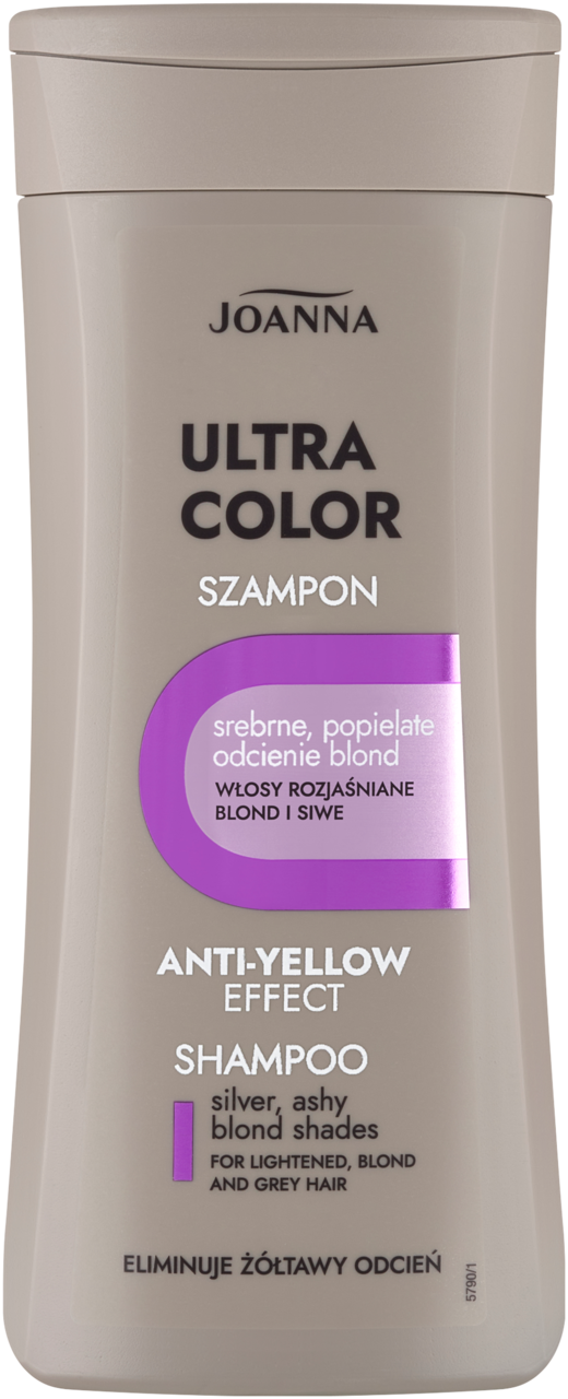 JOANNA, Ultra Color, szampon do włosów eliminujący żółtawy odcień, Srebrne, Srebrne, Popielate Odcienie Blond, fioletowy, 200 ml