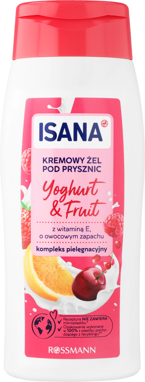 ISANA, żel pod prysznic, Yoghurt&Fruit, 500 ml