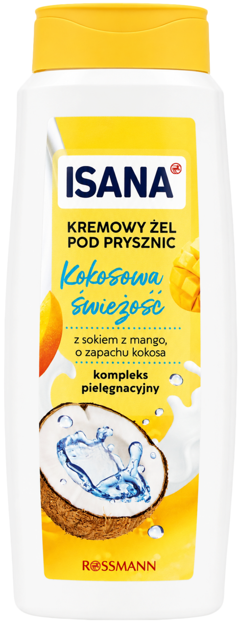 ISANA, żel pod prysznic, Woda Kokosowa, 500 ml