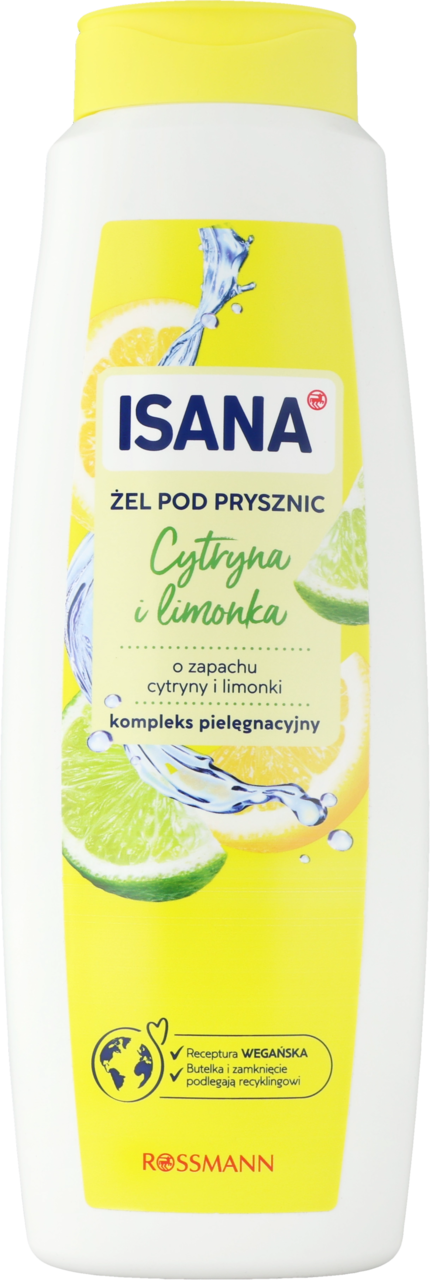 ISANA, żel pod prysznic, Cytryna i Limonka, 750 ml