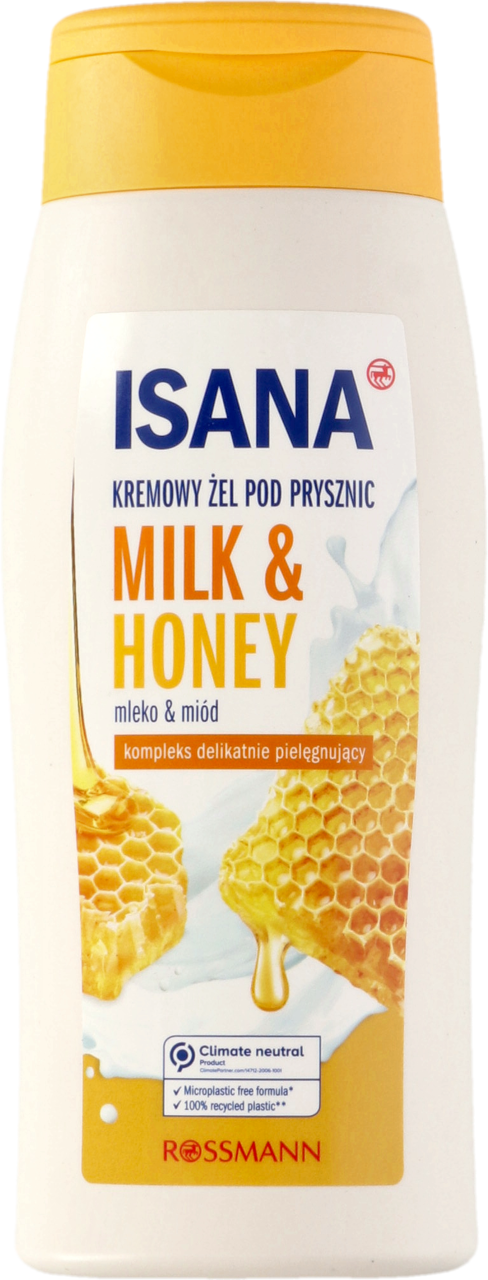 ISANA, żel pod prysznic, Milk&Honey, 500 ml