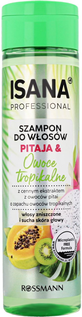 ISANA PROFESSIONAL, szampon do włosów zniszczonych i suchej skóry głowy, Pitaja i Owoce Tropikalne, 250 ml