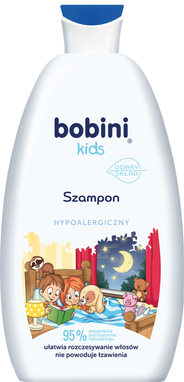 BOBINI, Kids, szampon do włosów, hipoalergiczny, 500 ml