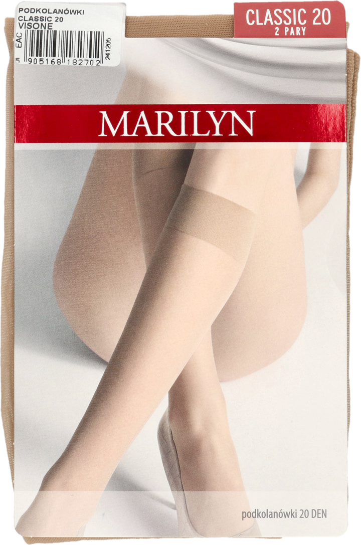 MARILYN, Classic, podkolanówki 20 DEN, Visone, 2 pary