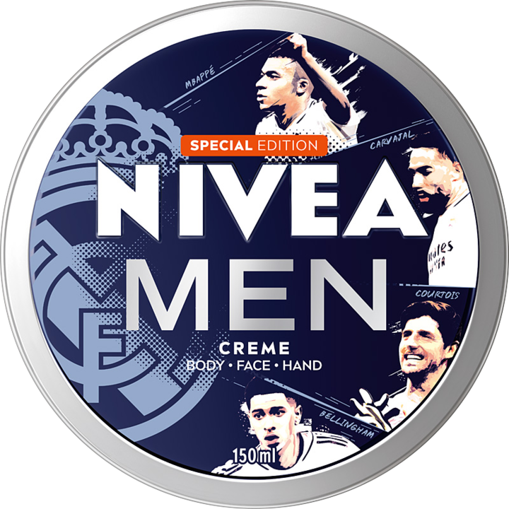 NIVEA MEN, Creme, krem uniwersalny, do twarzy, ciała i rąk, edycja limitowana Real Madryt, 150 ml