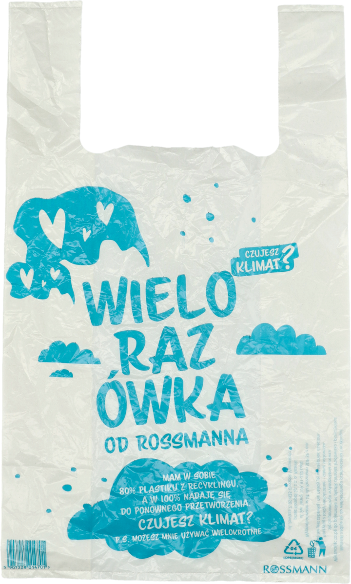 KP Torba t-shirt recykling 40 µm 31x55x16 1szt.