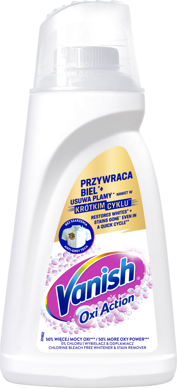VANISH, Oxi Action, odplamiacz w płynie do tkanin białych, 1 l