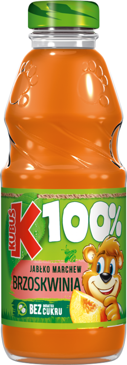 KUBUŚ, sok 100%, Jabłko, Marchew, Brzoskwinia, 300 ml