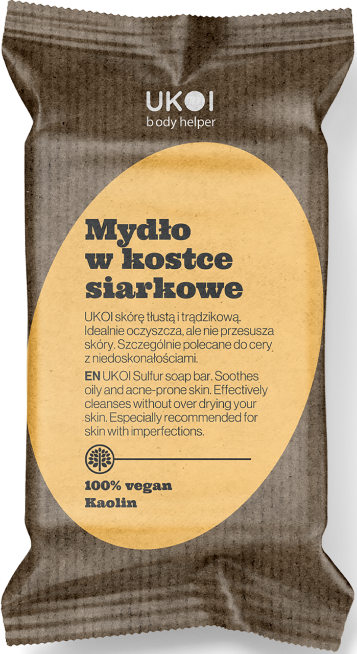 UKOI, mydło w kostce, oczyszczające, siarkowe, 100 g