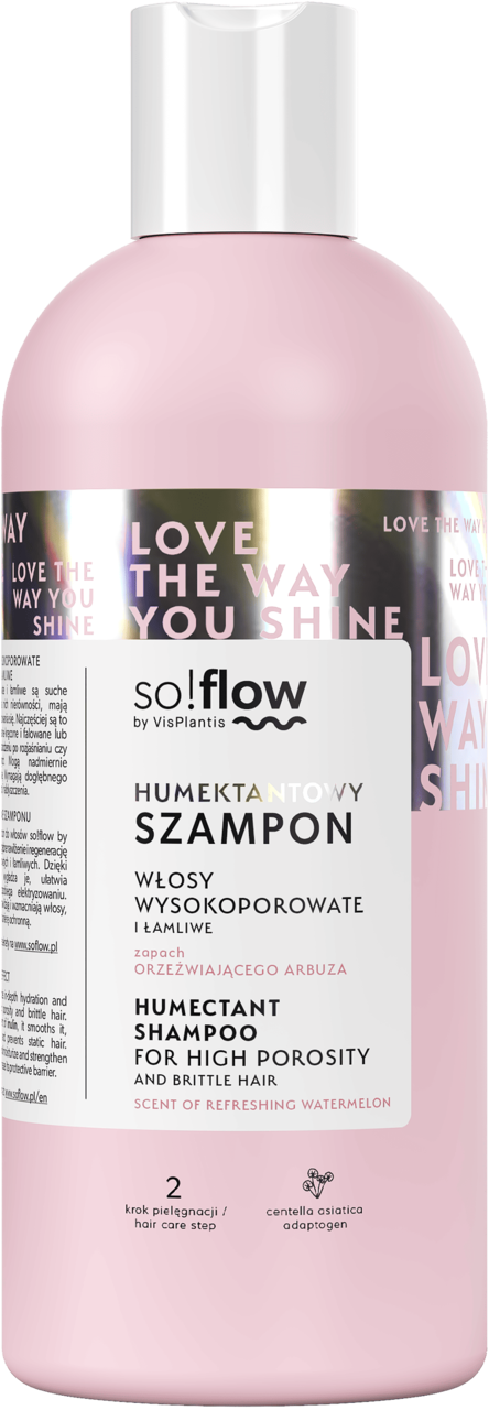 SO!FLOW BY VIS PLANTIS, szampon do włosów  wysokoporowatych, humektantowy, zapach orzeżwiającego arbuza, 400 ml