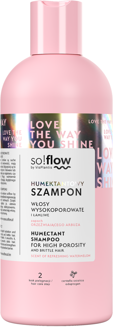 SO!FLOW BY VIS PLANTIS, szampon do włosów  wysokoporowatych, humektantowy, zapach orzeżwiającego arbuza, 400 ml