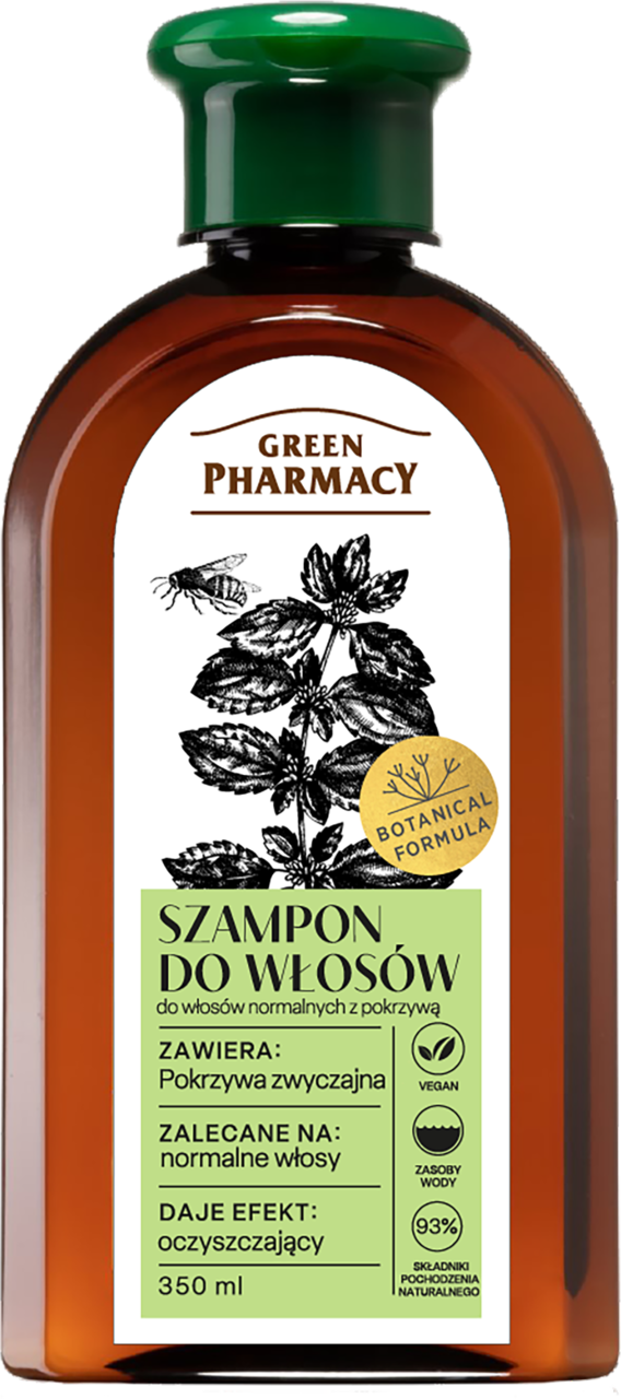GREEN PHARMACY, szampon do włosów normalnych, z Pokrzywą, 350 ml