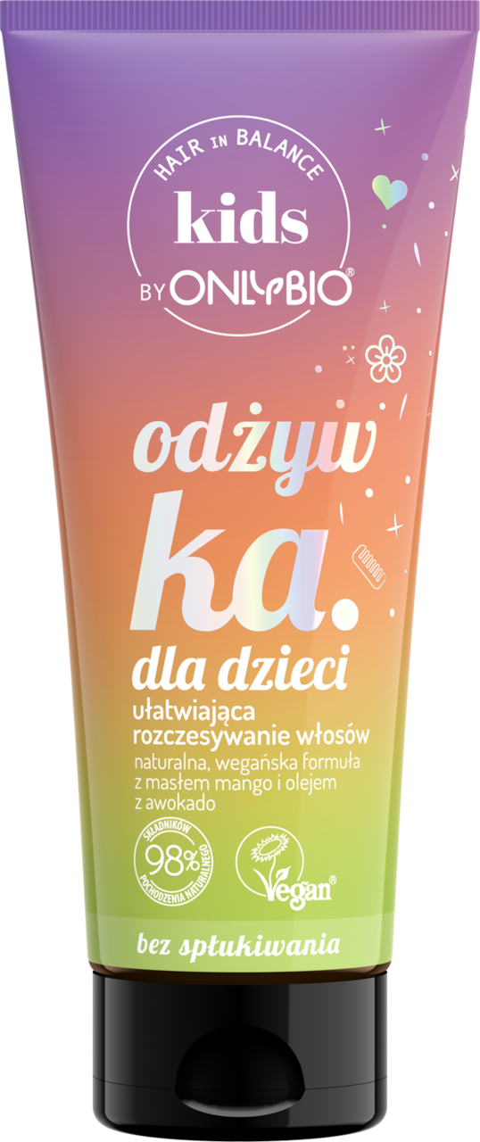 ONLYBIO HAIR IN BALANCE, Kids, odżywka do włosów dla dzieci, ułatwiająca rozczesywanie, 200 ml