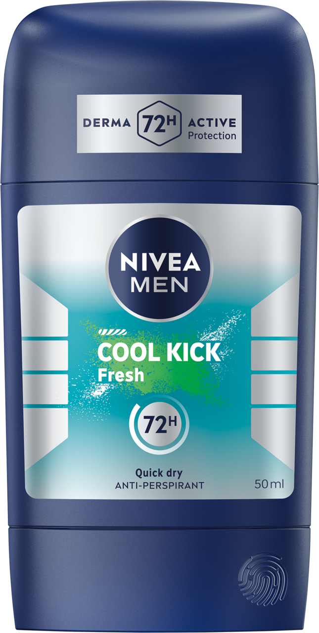 NIVEA MEN, Cool Kick Fresh, antyperspirant w sztyfcie, dla mężczyzn, 72h, 50 ml